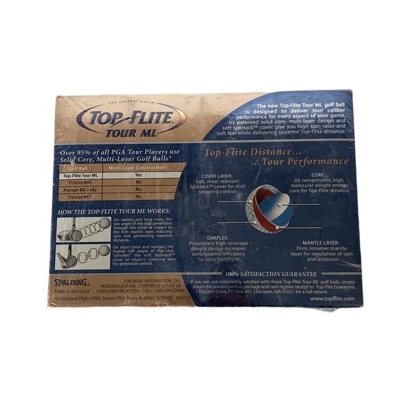 NEW 12 Top Flite Solid Core Golf Balls 4 Packages of 3 Balls. Tour Performance - Picture 2 of 6